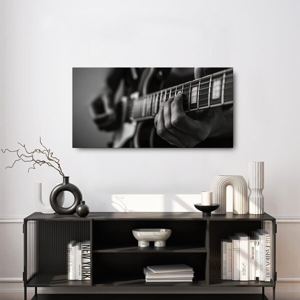 Quadro su tela – Dita sulle corde della chitarra