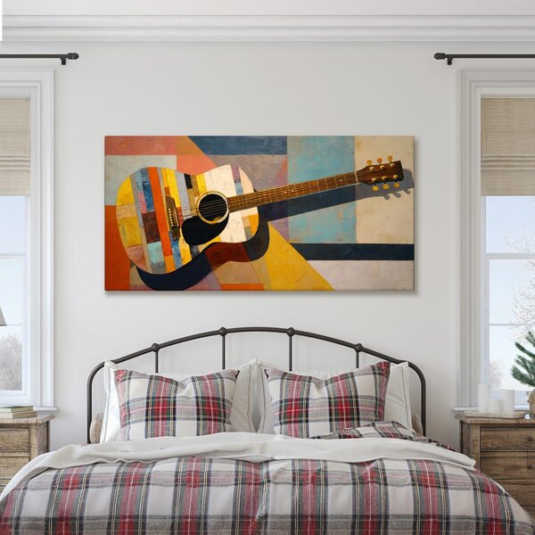 Quadro su tela – Mosaico colorato di chitarra