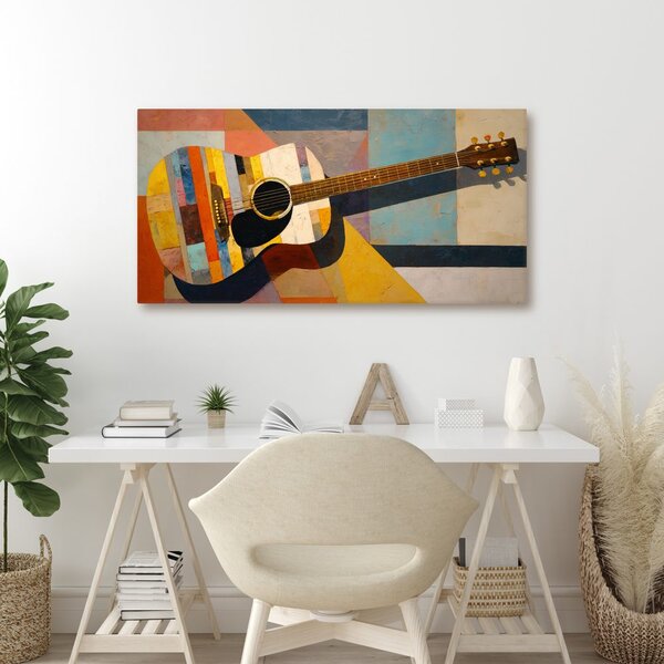Quadro su tela – Mosaico colorato di chitarra