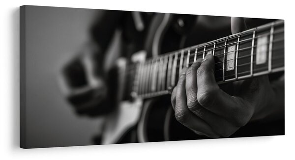 Quadro su tela – Dita sulle corde della chitarra