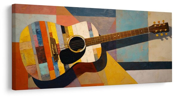 Quadro su tela – Mosaico colorato di chitarra