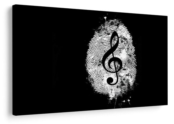 Quadro su tela – Impronta digitale musicale