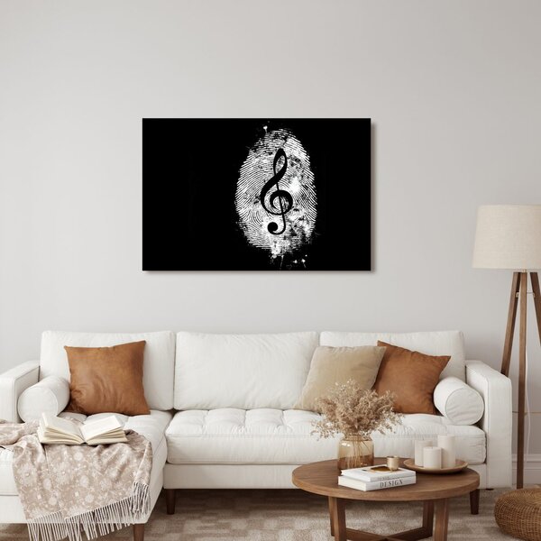 Quadro su tela – Impronta digitale musicale