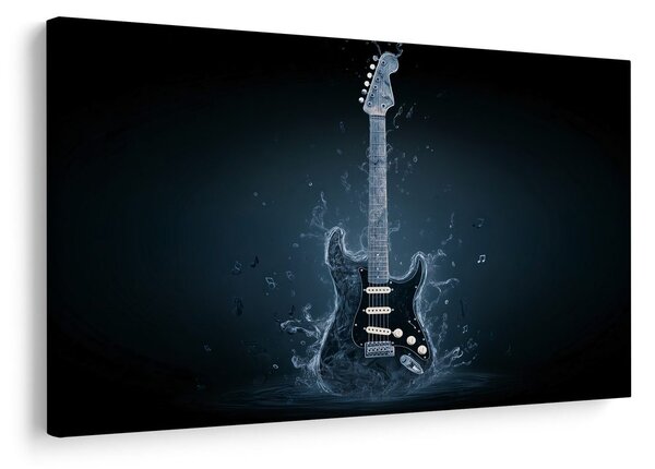 Quadro su tela – Chitarra elettrica in blu