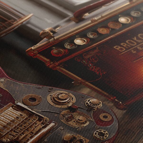 Quadro su tela – Chitarra vintage con amplificatore