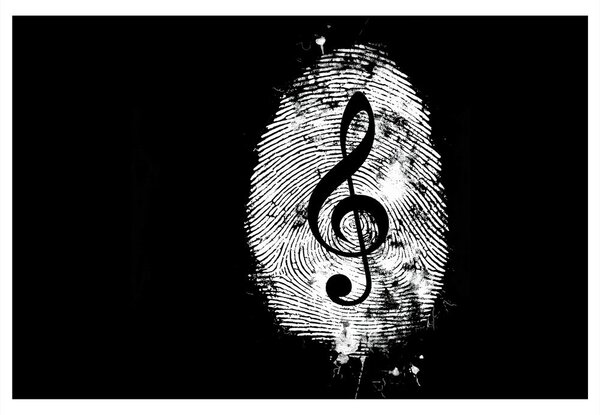 Quadro su tela – Impronta digitale musicale