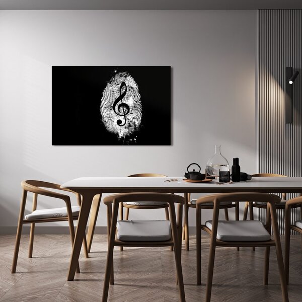 Quadro su tela – Impronta digitale musicale