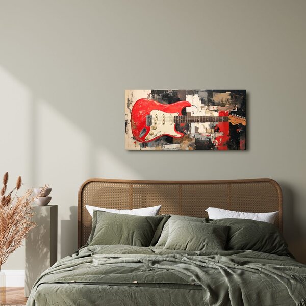 Quadro su tela – Chitarra elettrica rossa