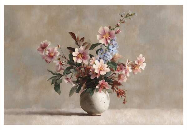 Quadro su tela – Armonia floreale in ceramica