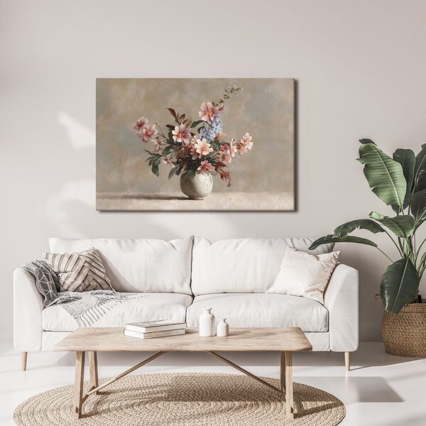 Quadro su tela – Armonia floreale in ceramica