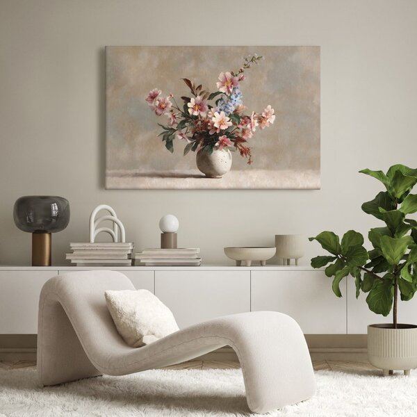 Quadro su tela – Armonia floreale in ceramica