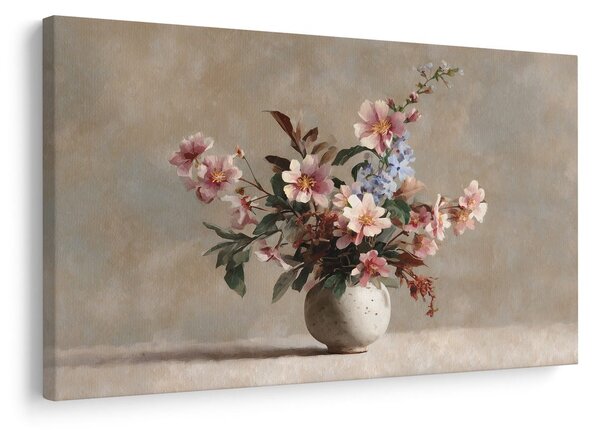 Quadro su tela – Armonia floreale in ceramica