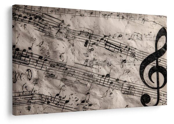 Quadro su tela – Note misteriose e chiave di violino