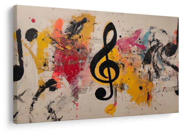 Quadro su tela – Sinfonia colorata con note