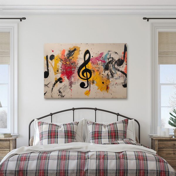 Quadro su tela – Sinfonia colorata con note
