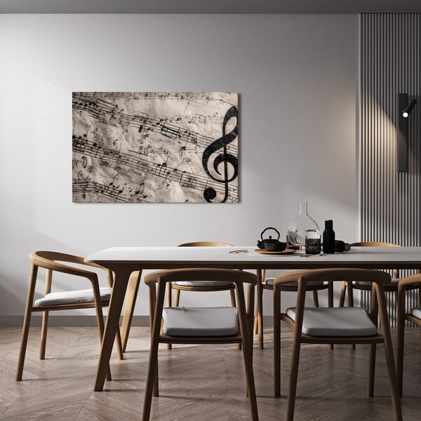 Quadro su tela – Note misteriose e chiave di violino