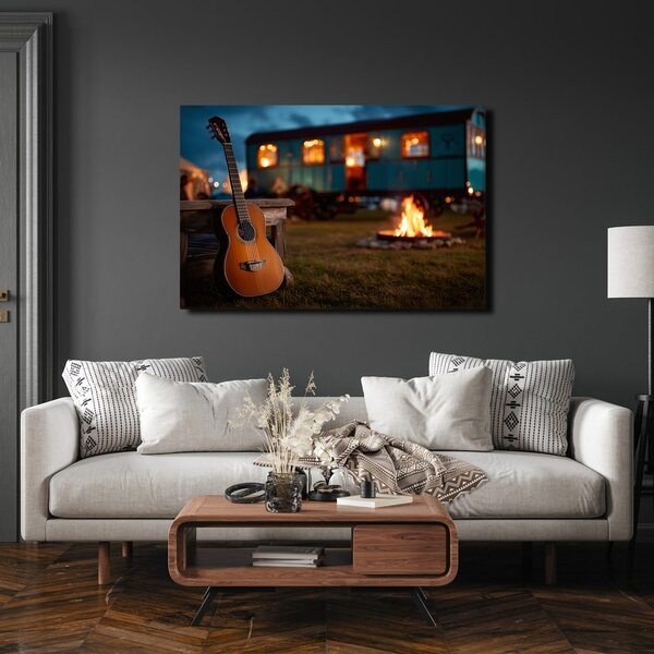 Quadro su tela – Chitarra al fuoco da campo