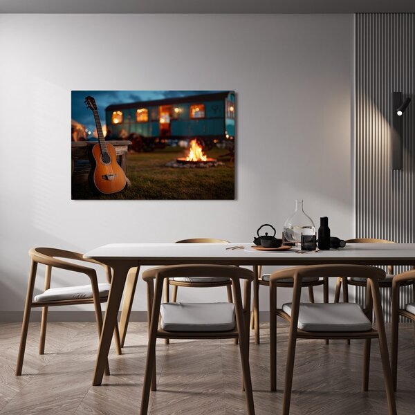 Quadro su tela – Chitarra al fuoco da campo