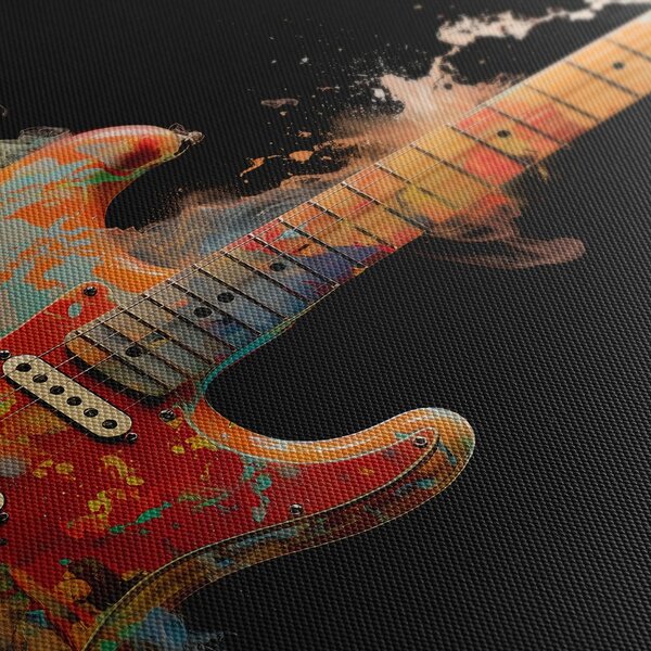 Quadro su tela – Chitarra elettrica colorata