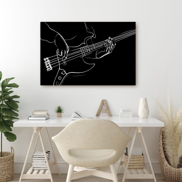 Quadro su tela – Linee musicali del basso