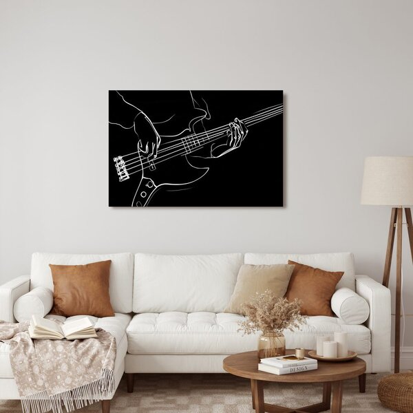Quadro su tela – Linee musicali del basso