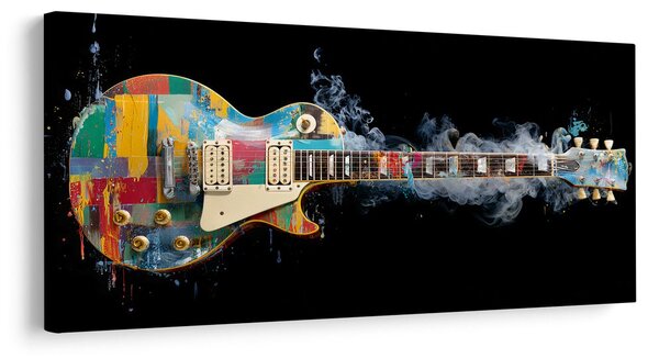 Quadro su tela – Chitarra elettrica colorata