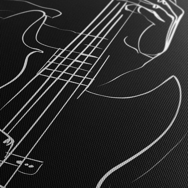 Quadro su tela – Linee musicali del basso