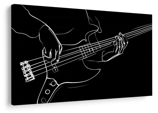 Quadro su tela – Linee musicali del basso