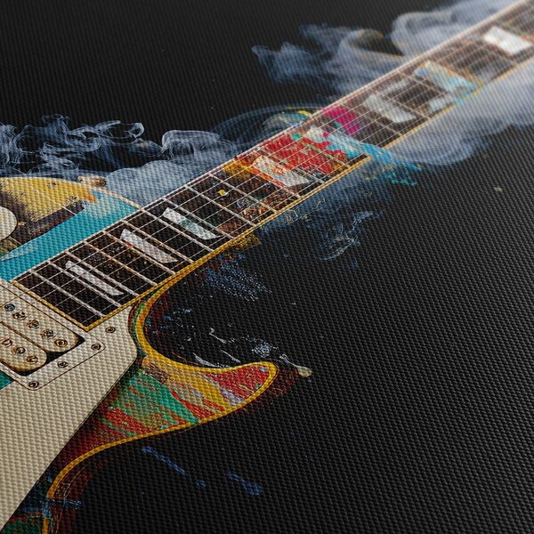 Quadro su tela – Chitarra elettrica colorata