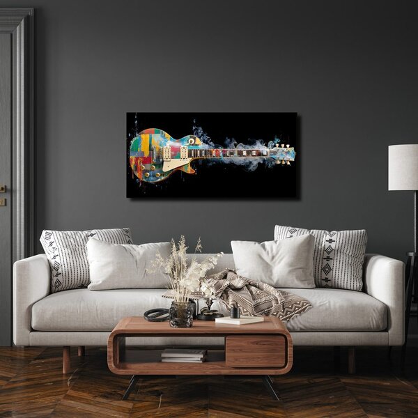 Quadro su tela – Chitarra elettrica colorata