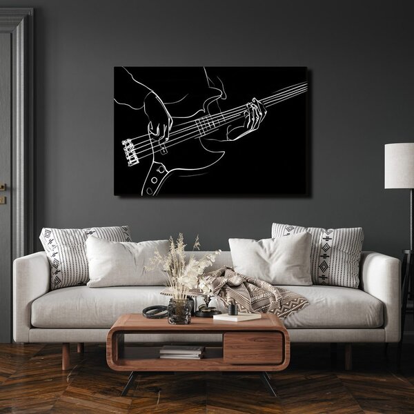 Quadro su tela – Linee musicali del basso