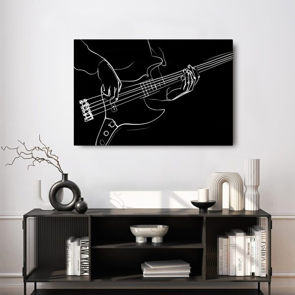 Quadro su tela – Linee musicali del basso