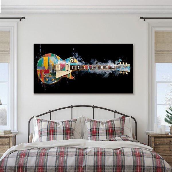 Quadro su tela – Chitarra elettrica colorata