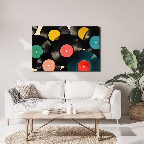 Quadro su tela – Vinili retrò musicali