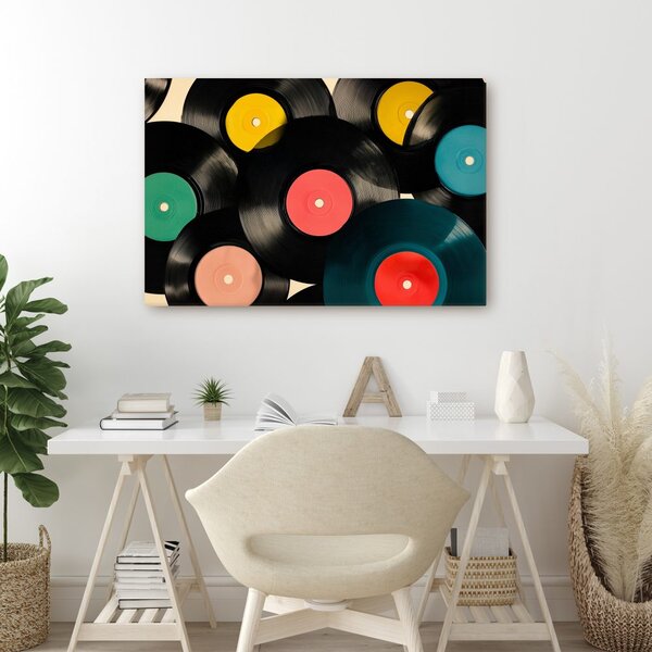 Quadro su tela – Vinili retrò musicali
