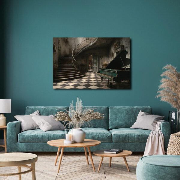 Quadro su tela – Pianoforte antico in dimora misteriosa