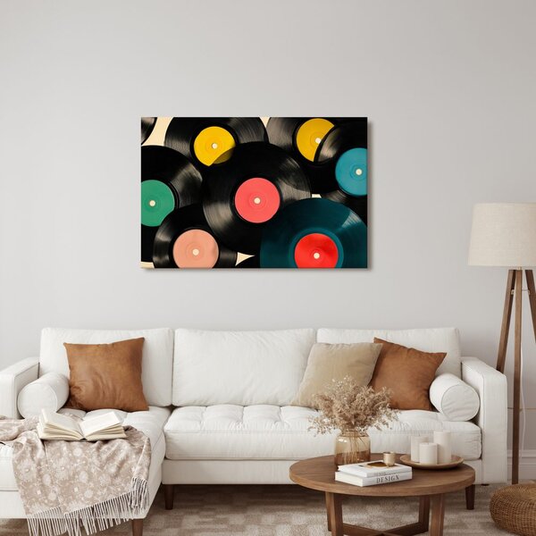 Quadro su tela – Vinili retrò musicali