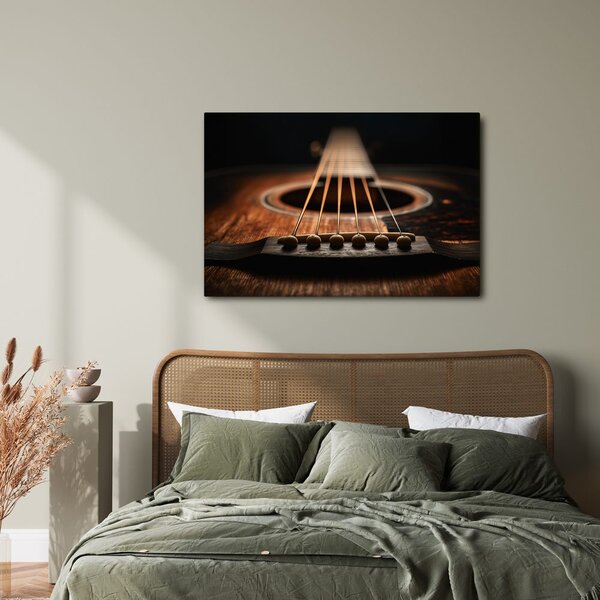 Quadro su tela – Chitarra acustica in dettaglio