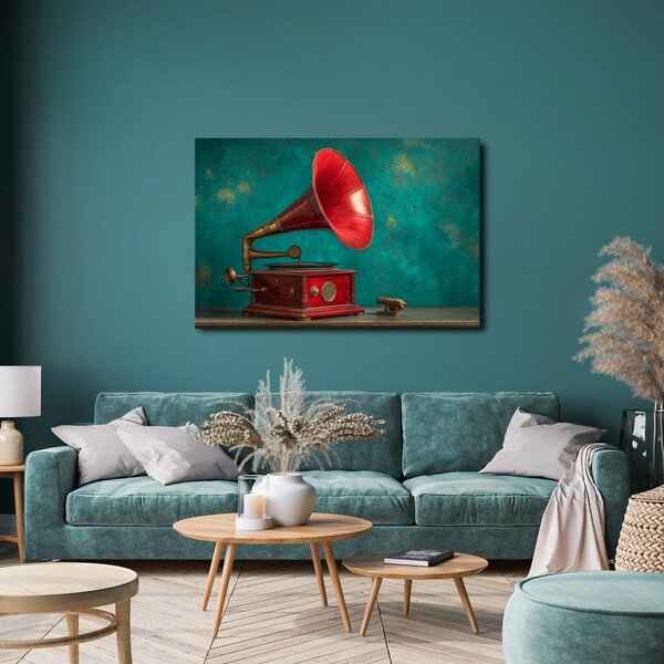 Quadro su tela – Grammofono storico in interni