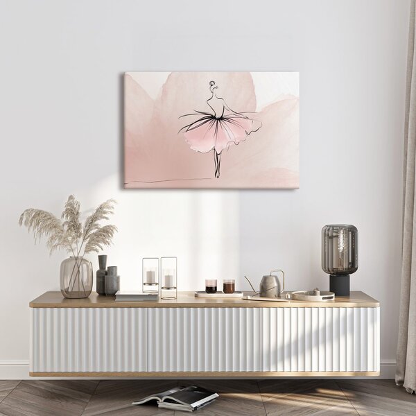 Quadro su tela – Ballerina in rosa