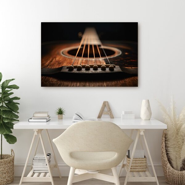 Quadro su tela – Chitarra acustica in dettaglio