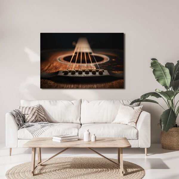 Quadro su tela – Chitarra acustica in dettaglio
