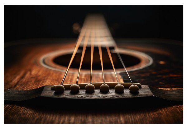 Quadro su tela – Chitarra acustica in dettaglio