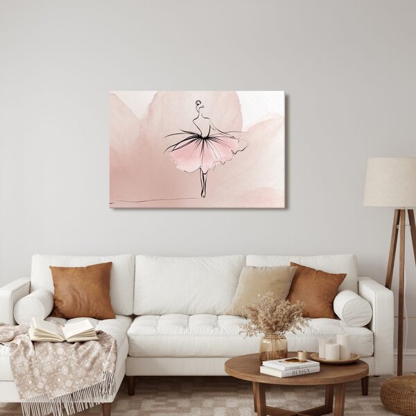 Quadro su tela – Ballerina in rosa