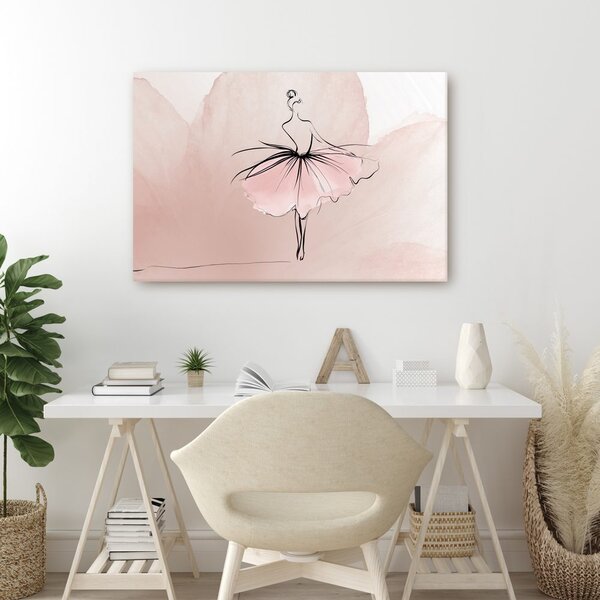 Quadro su tela – Ballerina in rosa