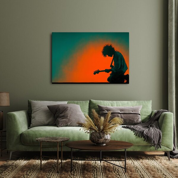 Quadro su tela – Musicista con chitarra elettrica