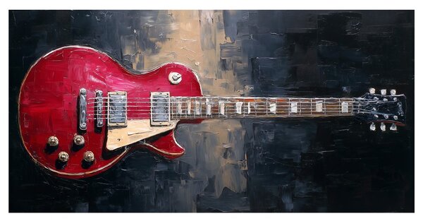 Quadro su tela – Chitarra elettrica rossa