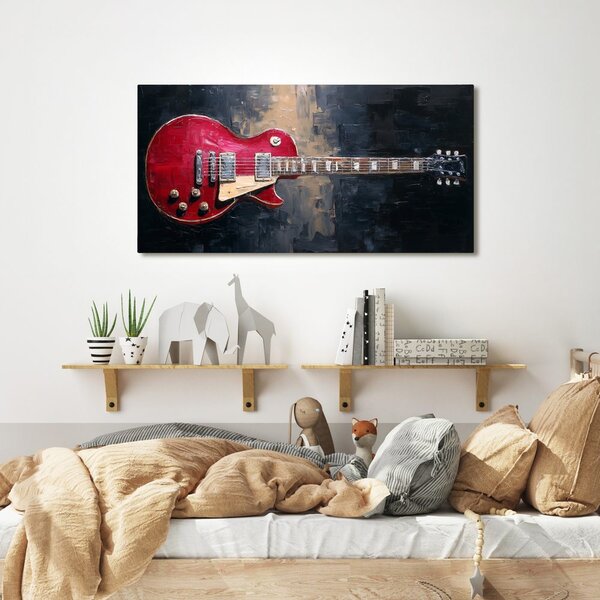 Quadro su tela – Chitarra elettrica rossa
