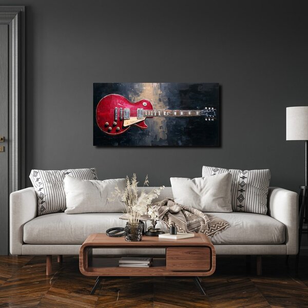 Quadro su tela – Chitarra elettrica rossa