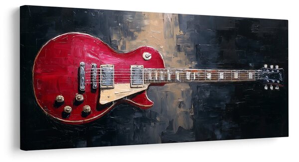 Quadro su tela – Chitarra elettrica rossa